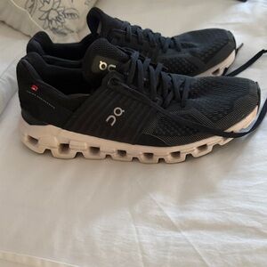 On Running Men's Black and White Athletic Shoes